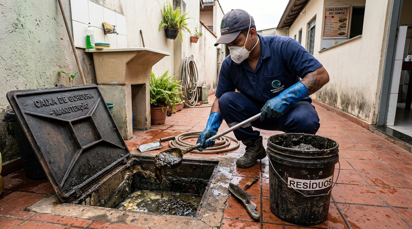 Manutenção de Caixa de Gordura no Vila Saem, Maceió‑AL